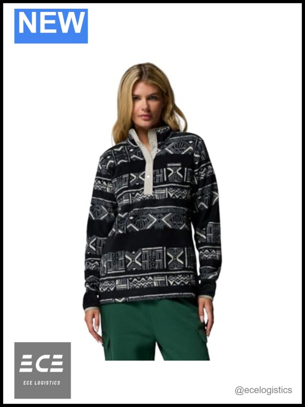 Columbia Benton Springs Printed 1/2 Snap Fleece Pullover